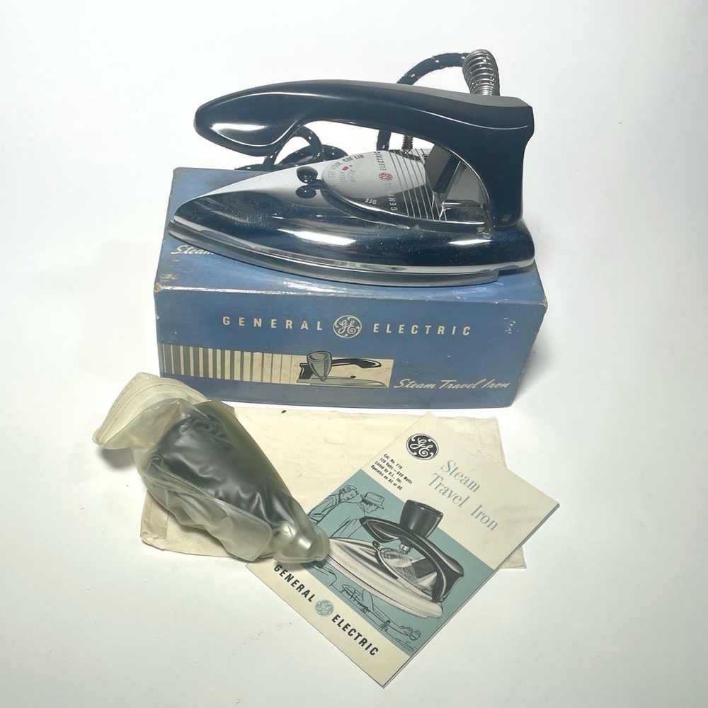 Vintage General Electric Automatic Travel Steam Iron Box Booklet, CAT NO. I4FI9